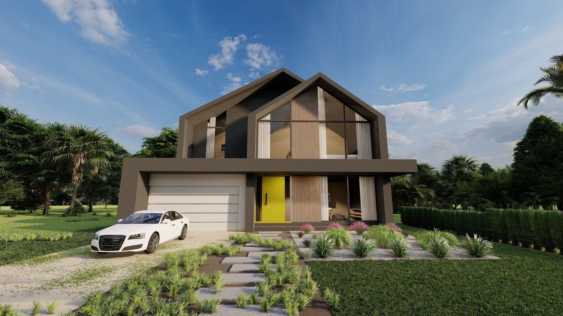 Modern House 3D model_1