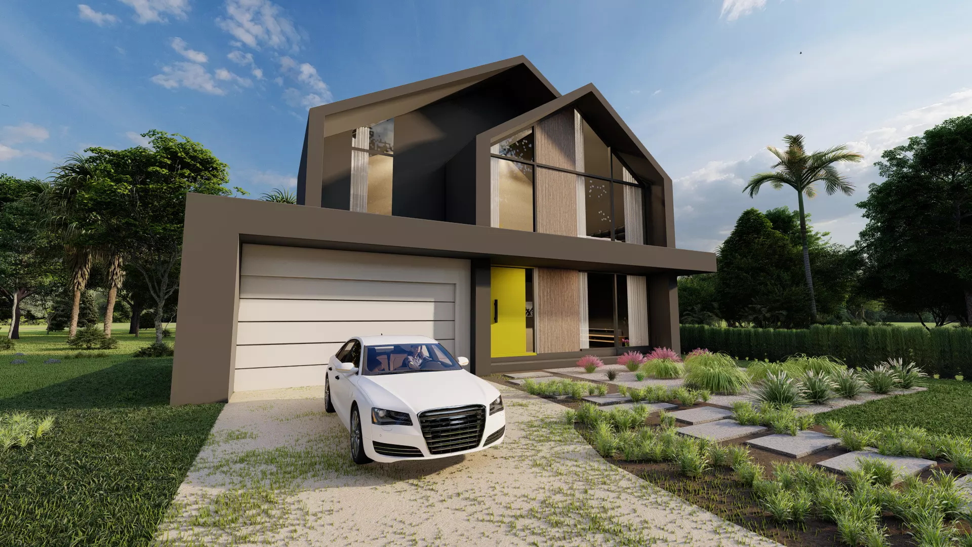 Modern House 3D model_0