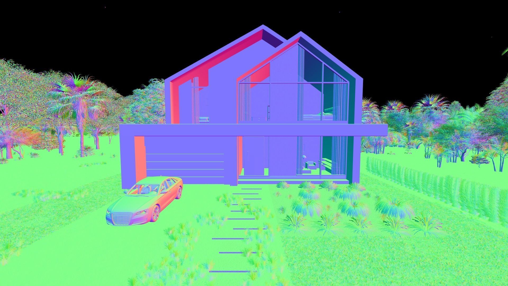 Modern House 3D model_7