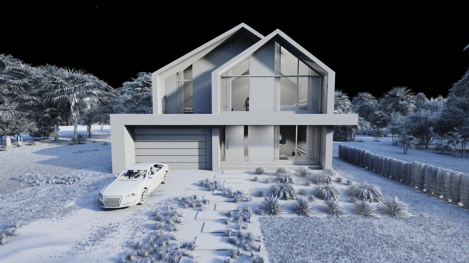 Modern House 3D model_6