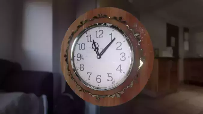 old round vintage wall clock