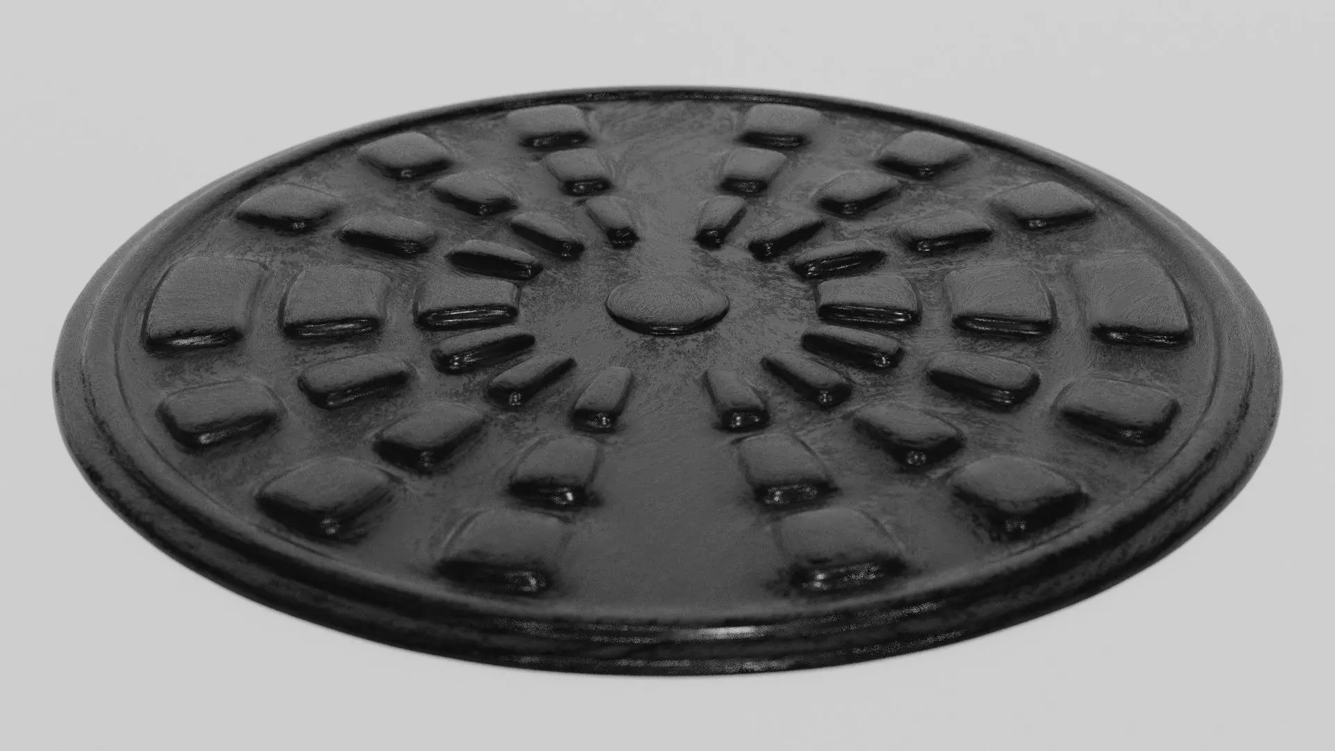 Manhole - Tombino city street decoration 3D model Free low-poly 3D model