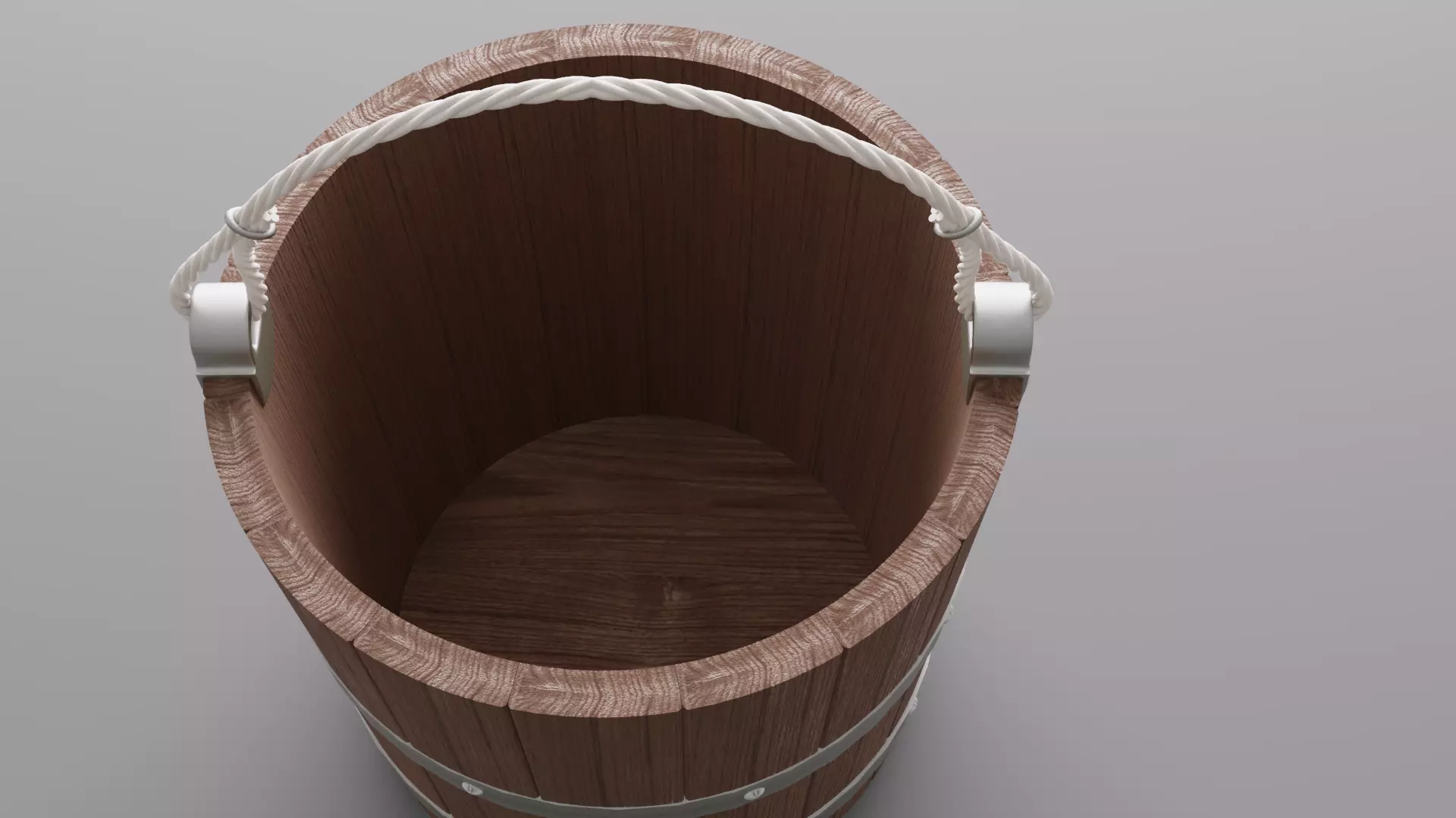 Wood bucket  3D model_0