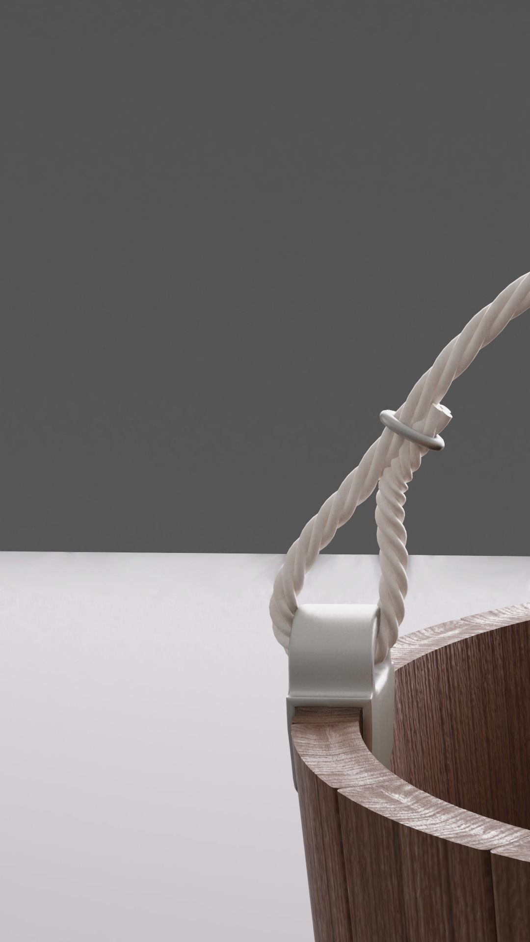 Wood bucket  3D model_1