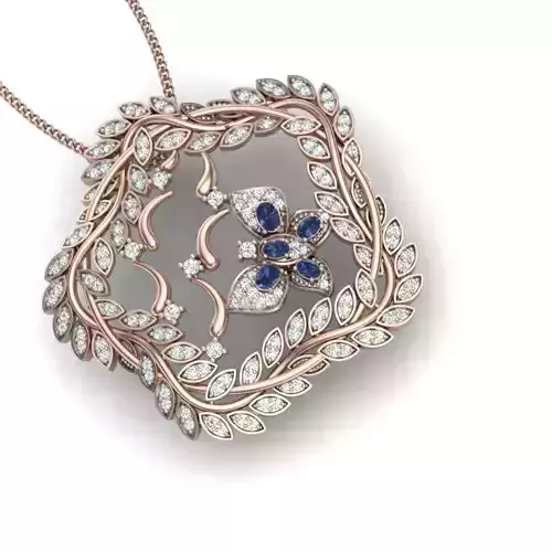 Women pendant 3dm stl render detail 