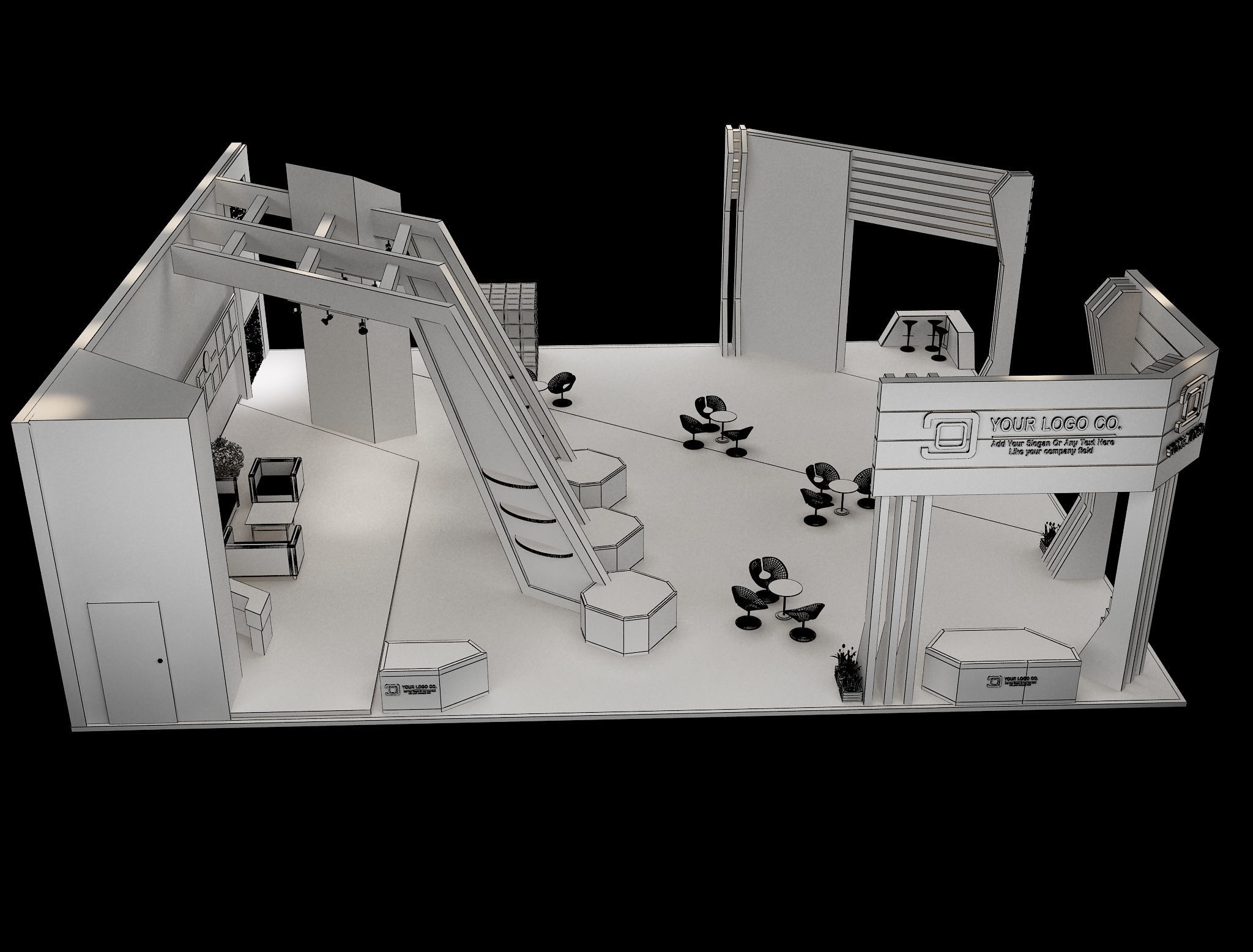 Booth Exhibition Stand a 546 3D model_9