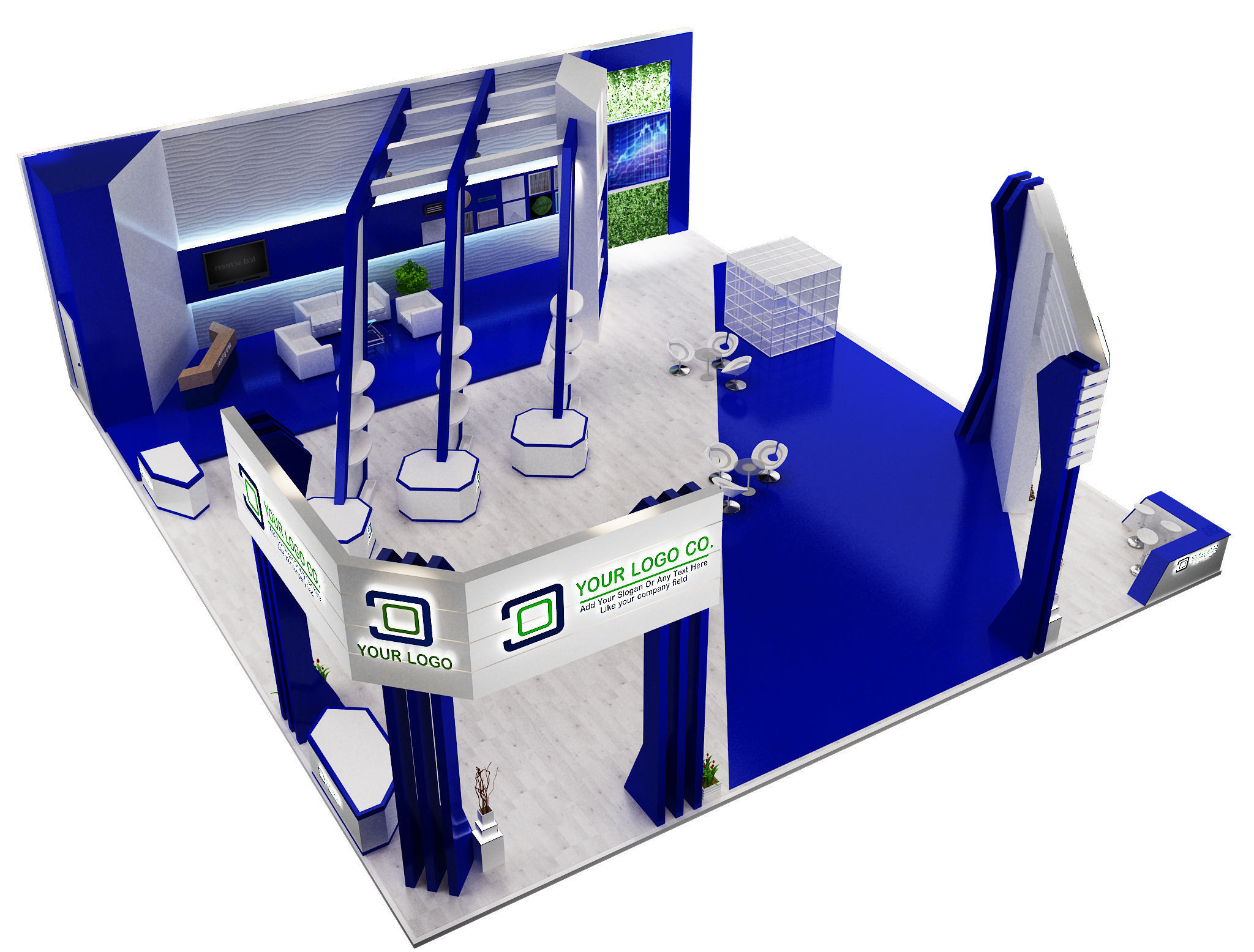 Booth Exhibition Stand a 546 3D model_18