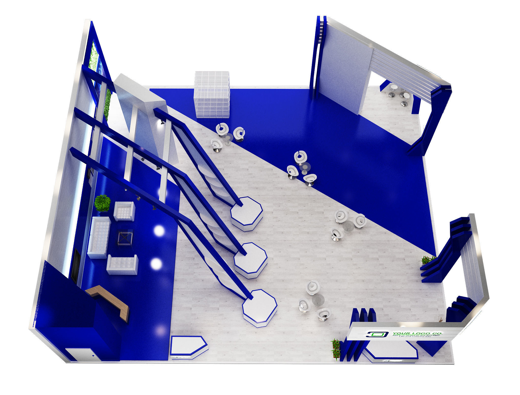 Booth Exhibition Stand a 546 3D model_12