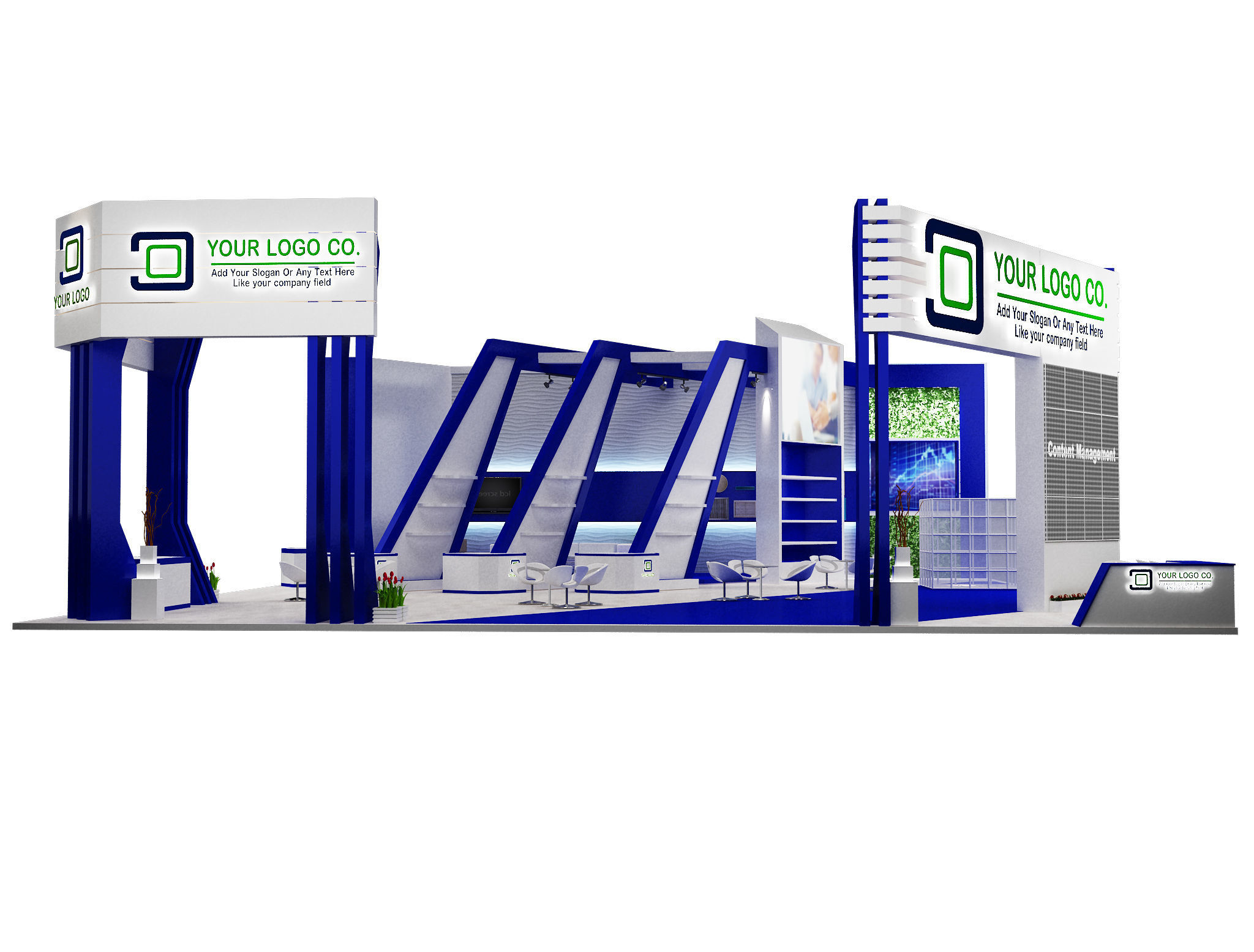 Booth Exhibition Stand a 546 3D model_14