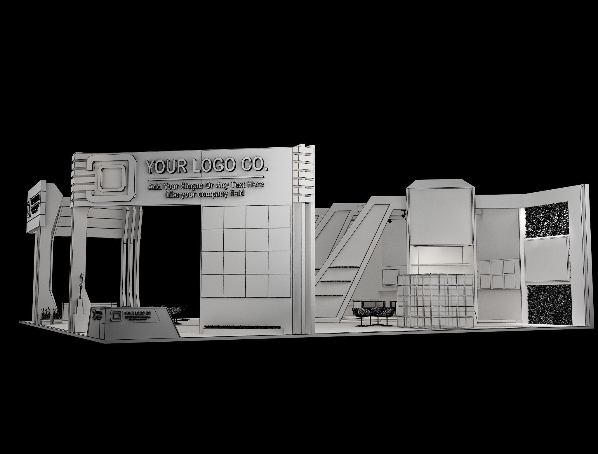 Booth Exhibition Stand a 546 3D model_3