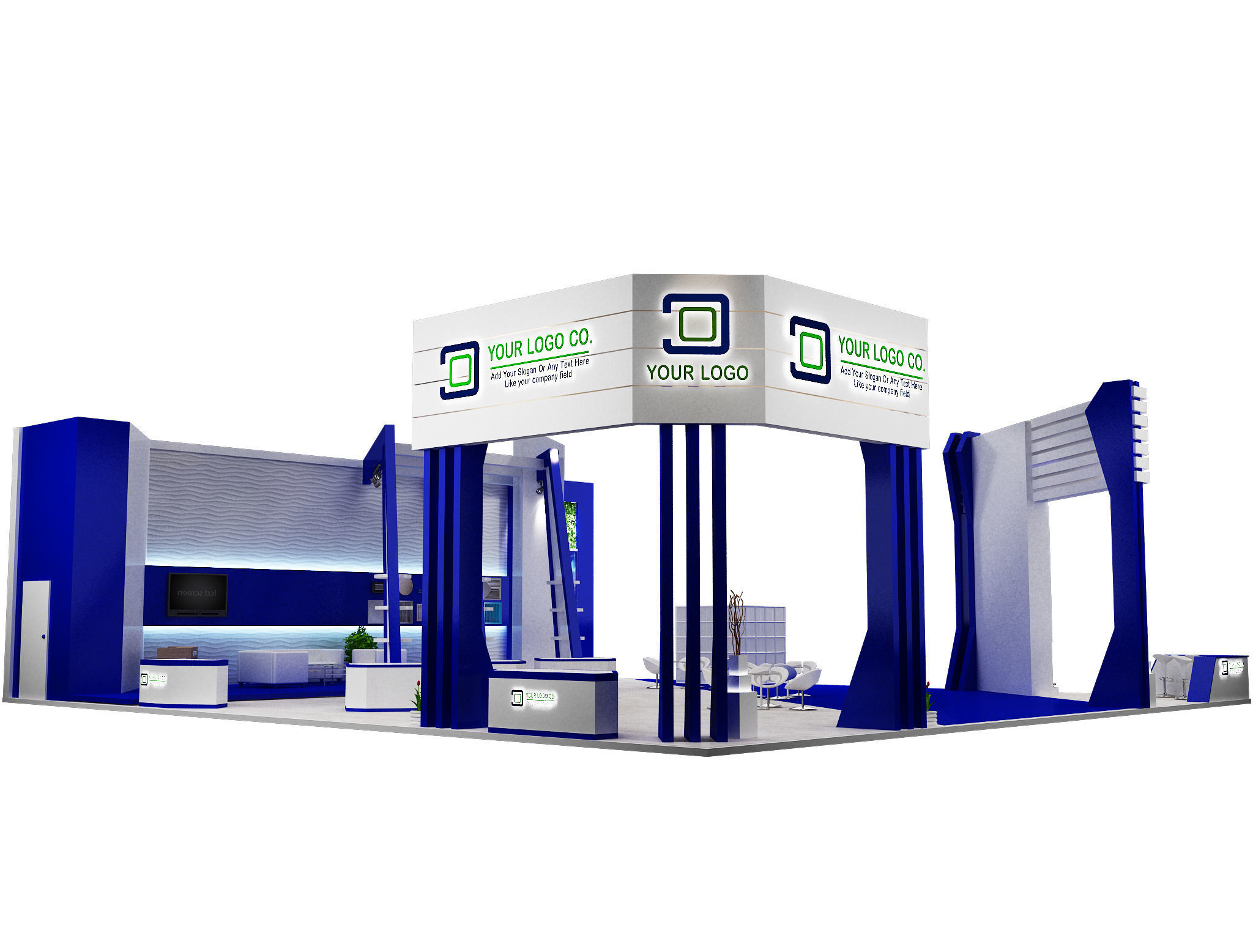 Booth Exhibition Stand a 546 3D model_10