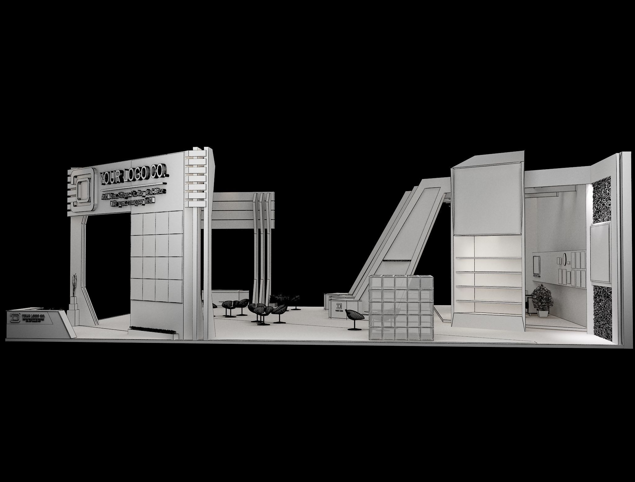 Booth Exhibition Stand a 546 3D model_17