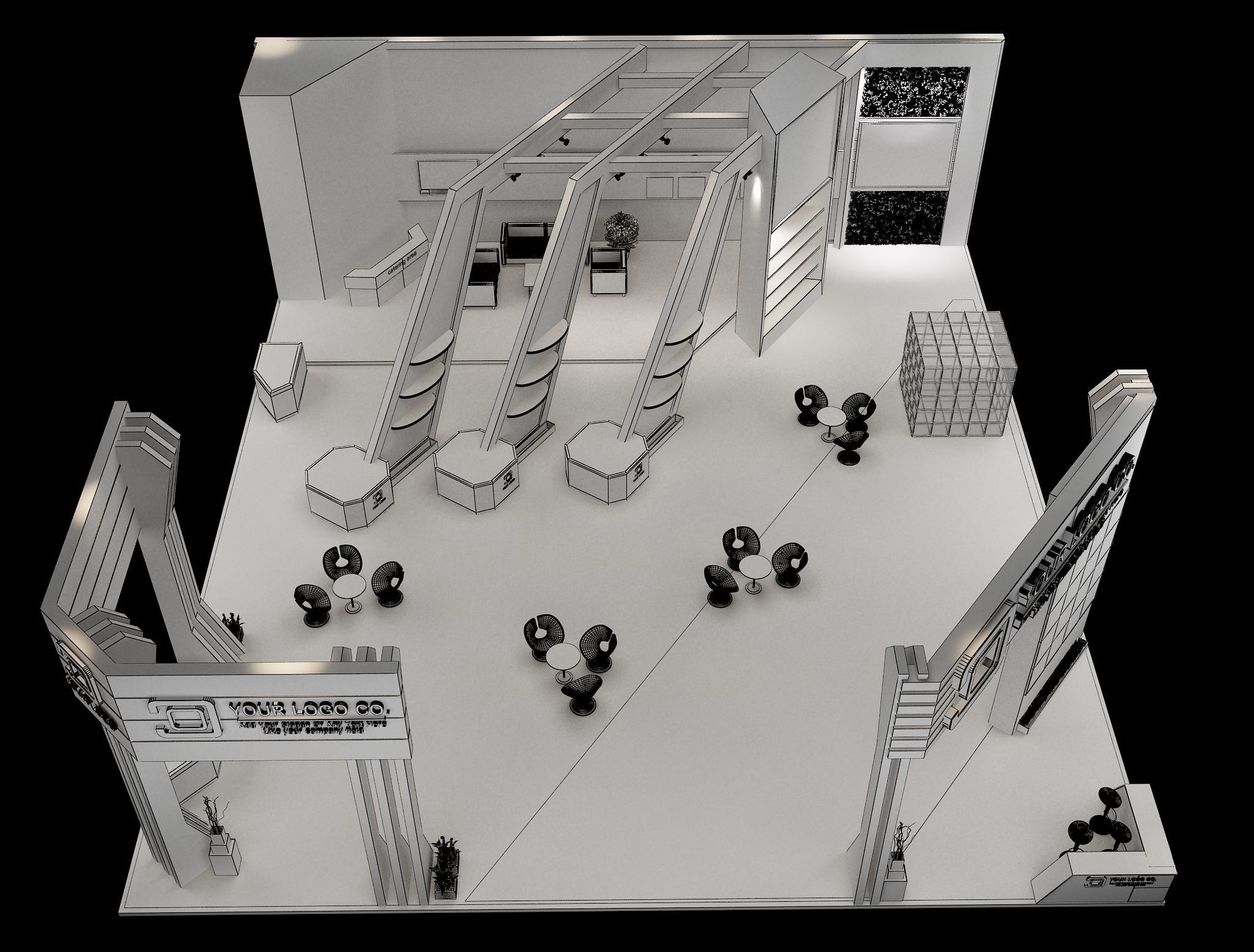 Booth Exhibition Stand a 546 3D model_1