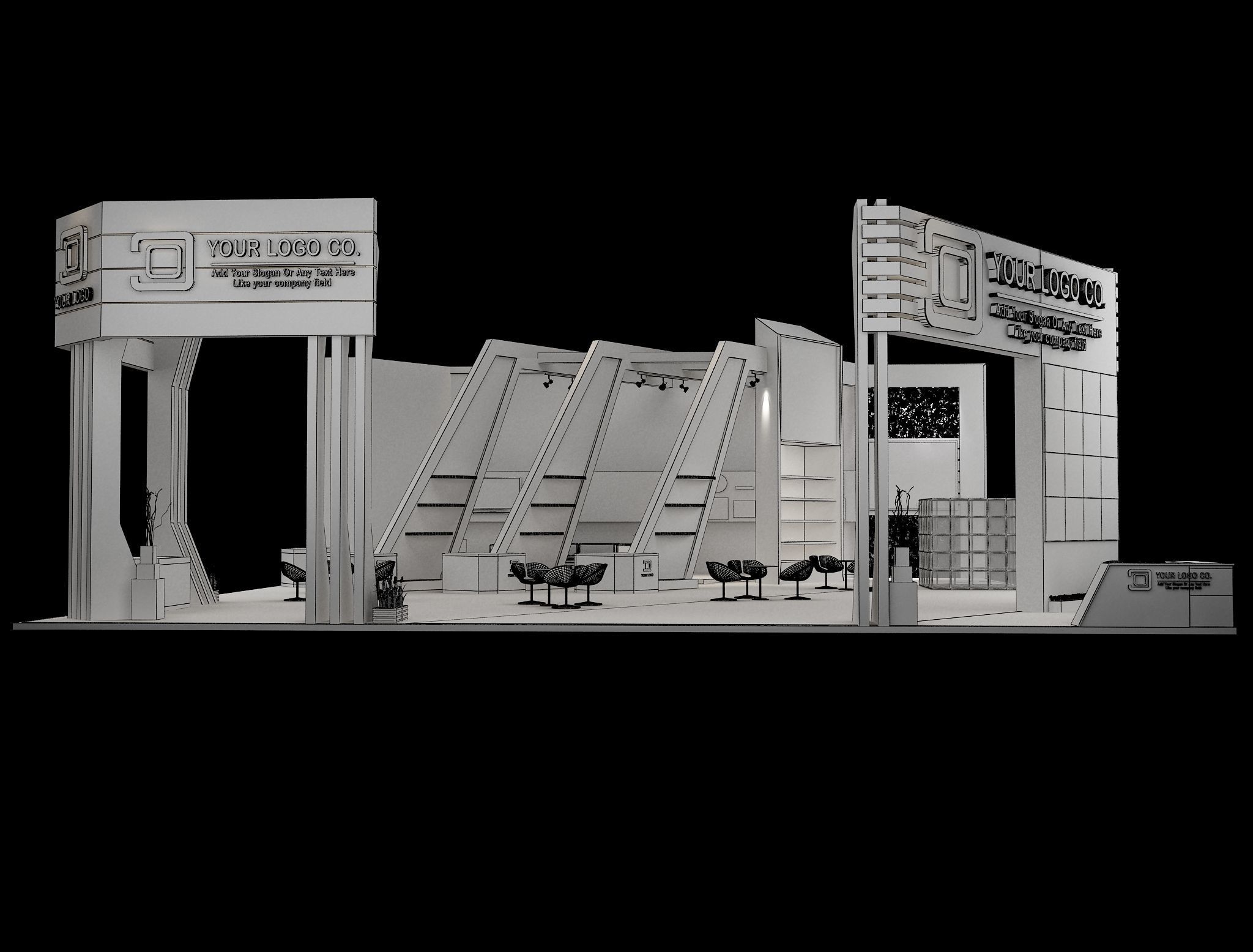 Booth Exhibition Stand a 546 3D model_15