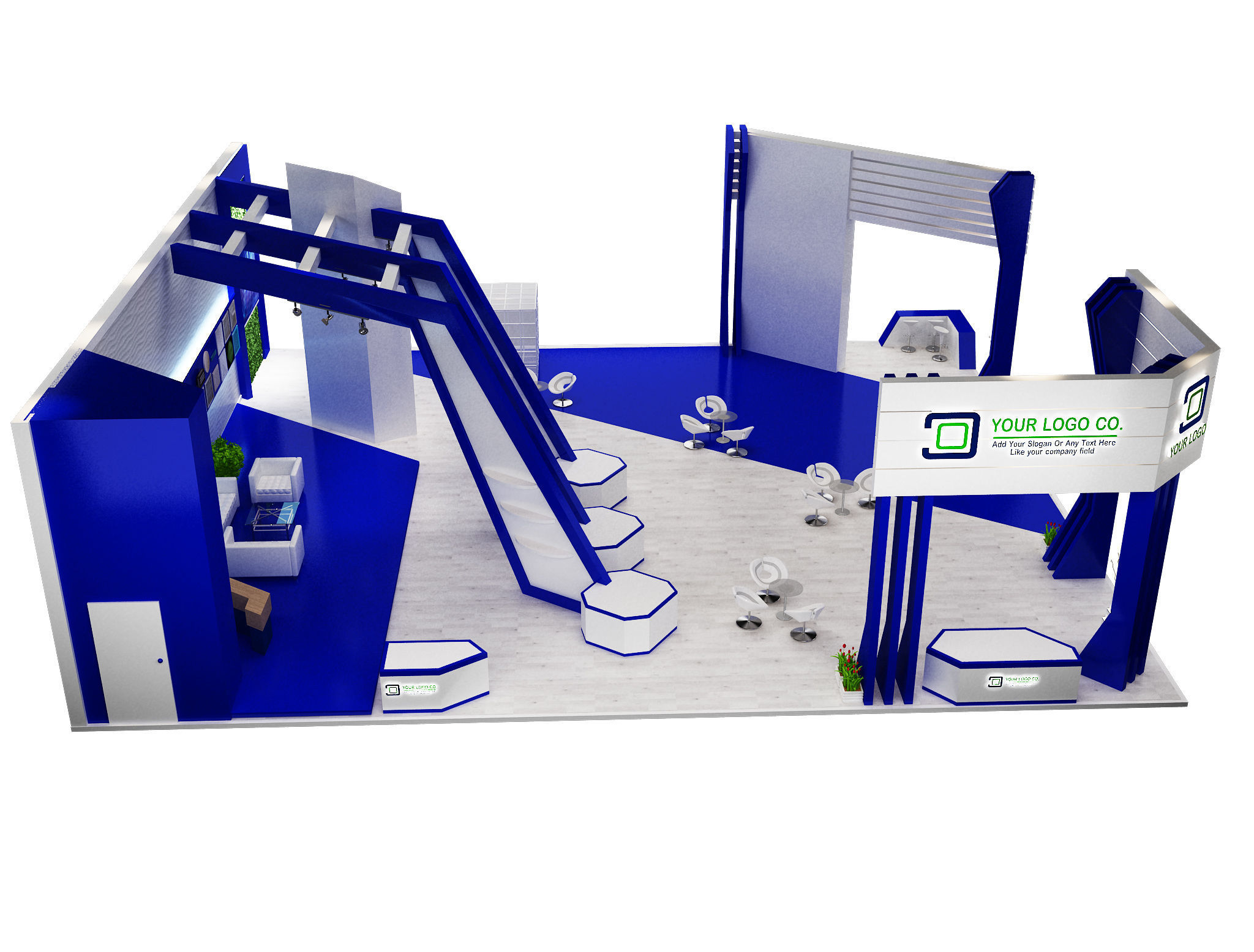 Booth Exhibition Stand a 546 3D model_8