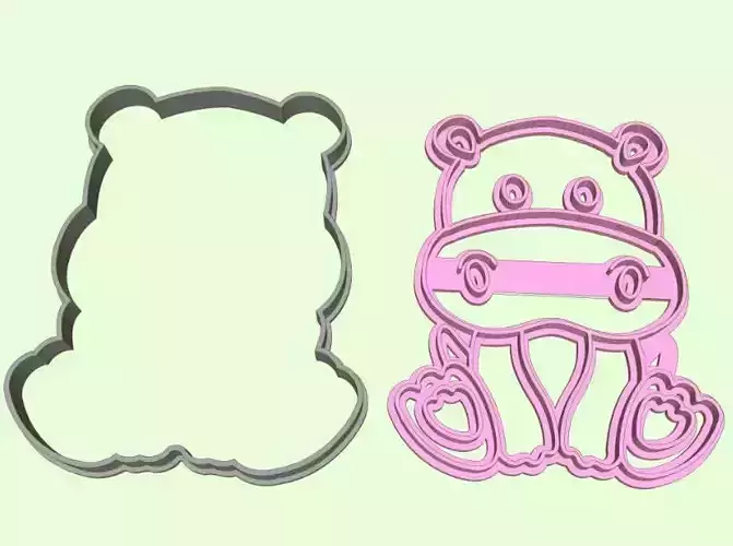 Cute Koala and Hipo Cookie Cutter Set