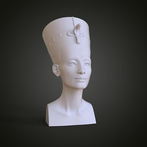 Restored Bust of  Egyptian Queen Nefertiti 3D print model