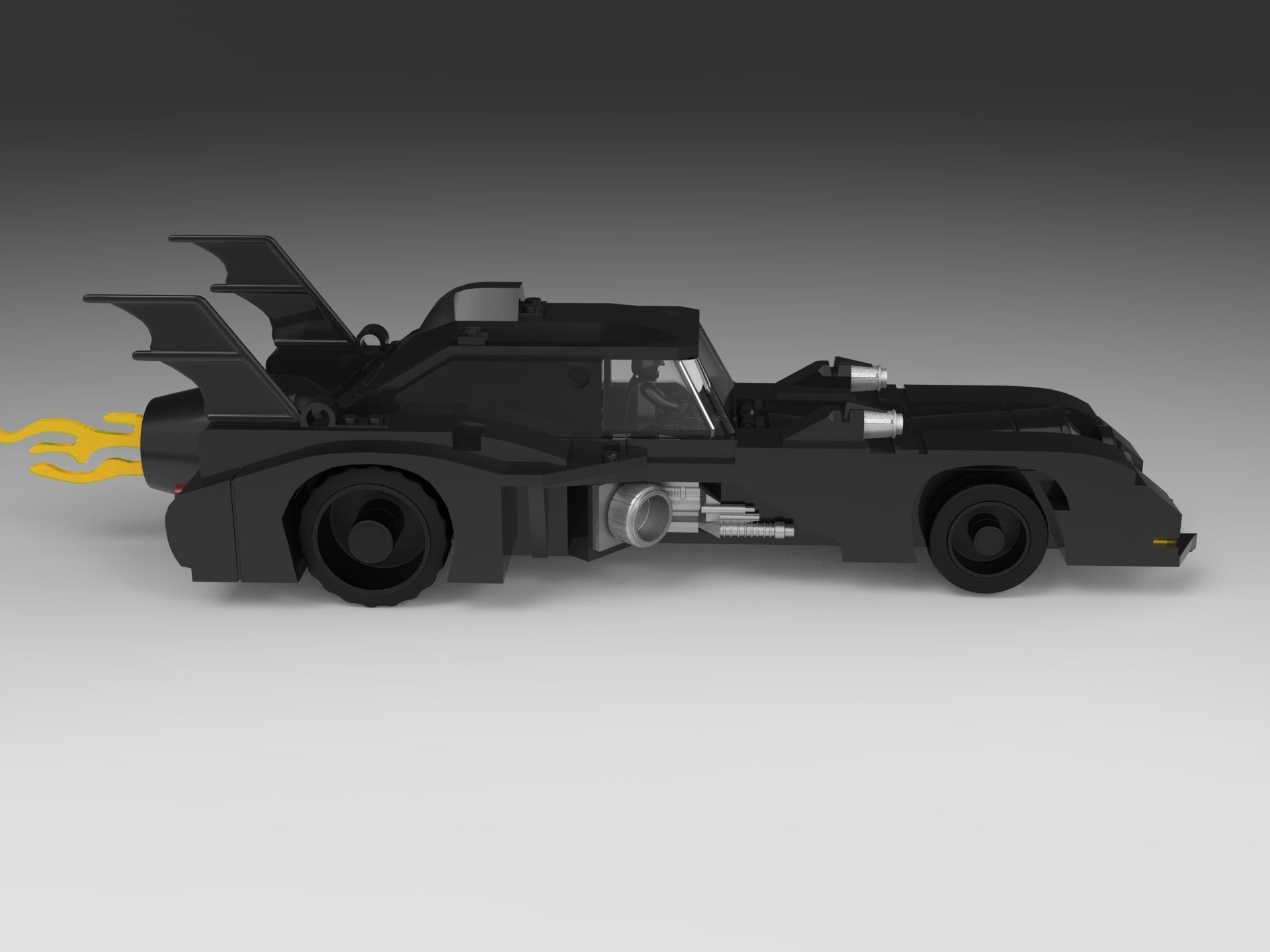 Lego - 1989 Batmobile 3D print model_3