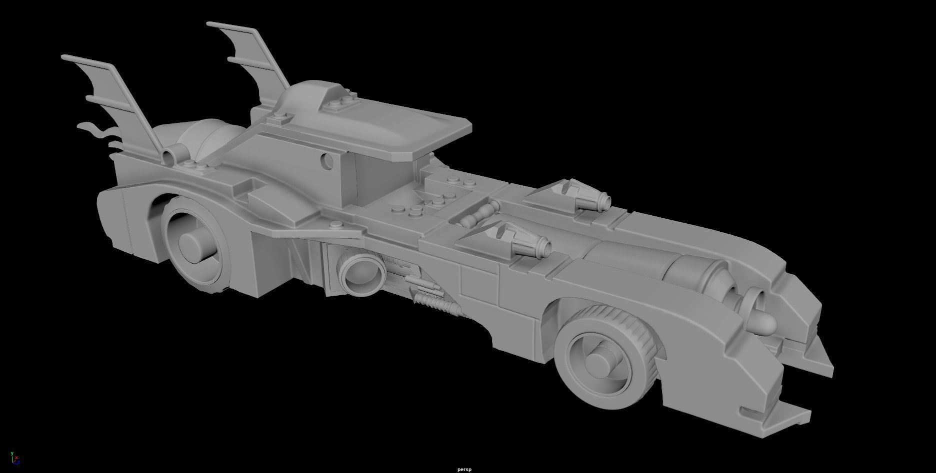 Lego - 1989 Batmobile 3D print model_8