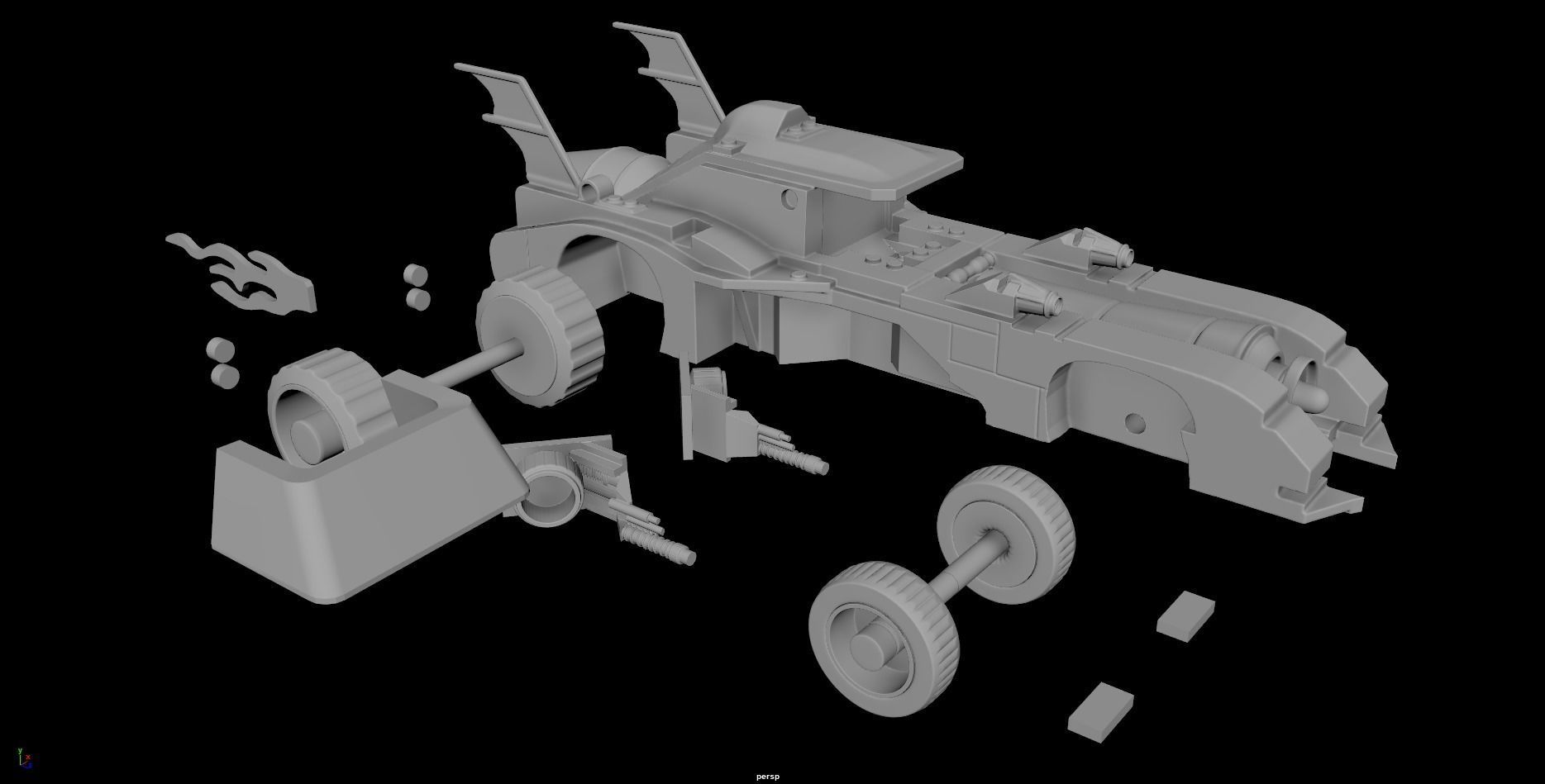 Lego - 1989 Batmobile 3D print model_15