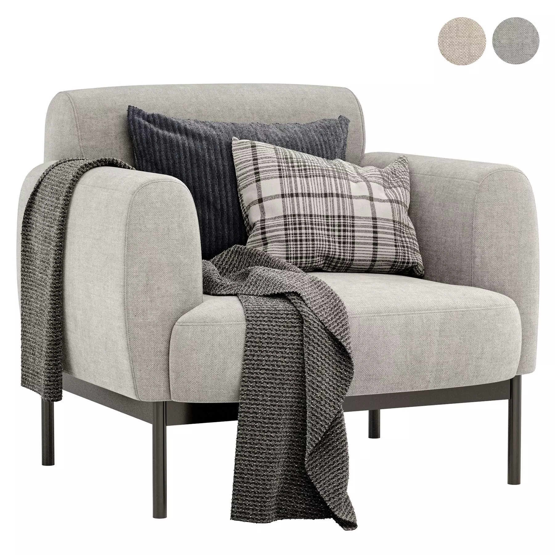 Blu Dot Puff lounge armchair 3D model