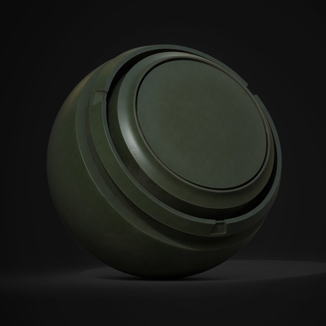 12 Military Weapons Materials Low-poly 3D model_9