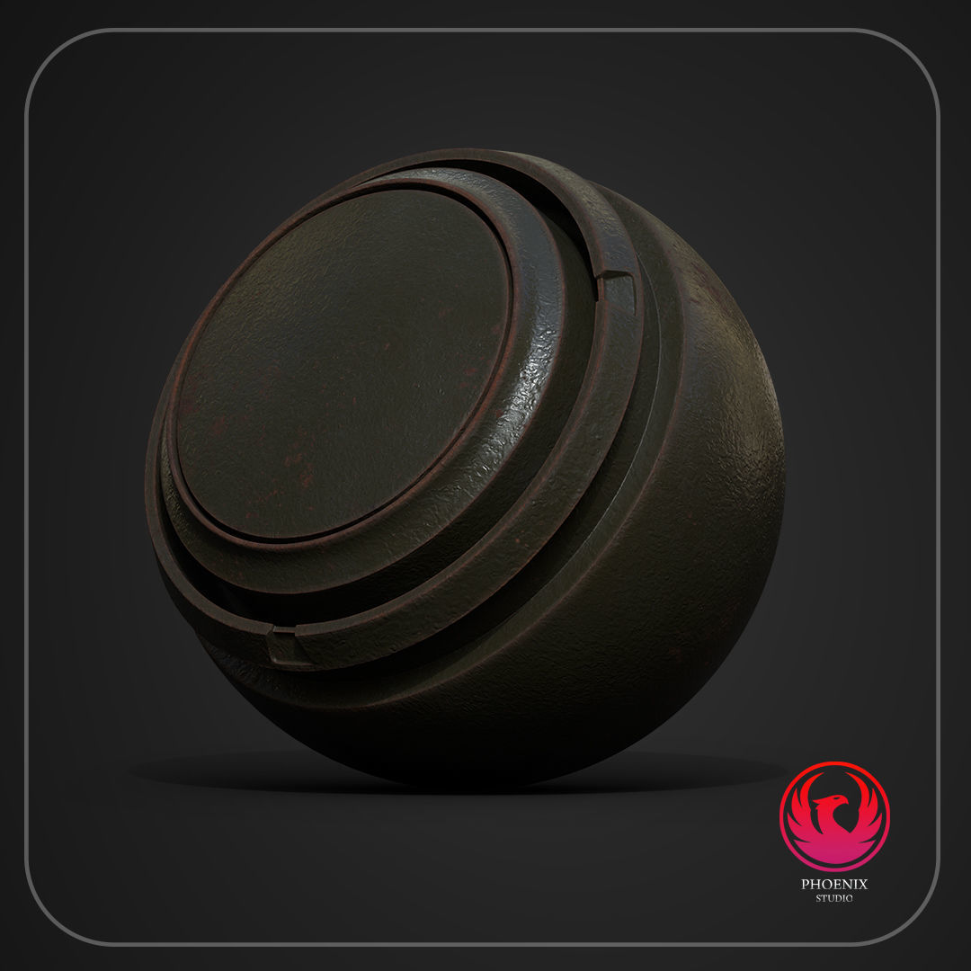 12 Military Weapons Materials Low-poly 3D model_14