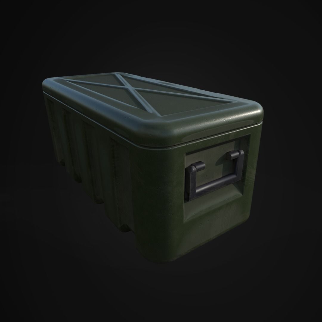 12 Military Weapons Materials Low-poly 3D model_8