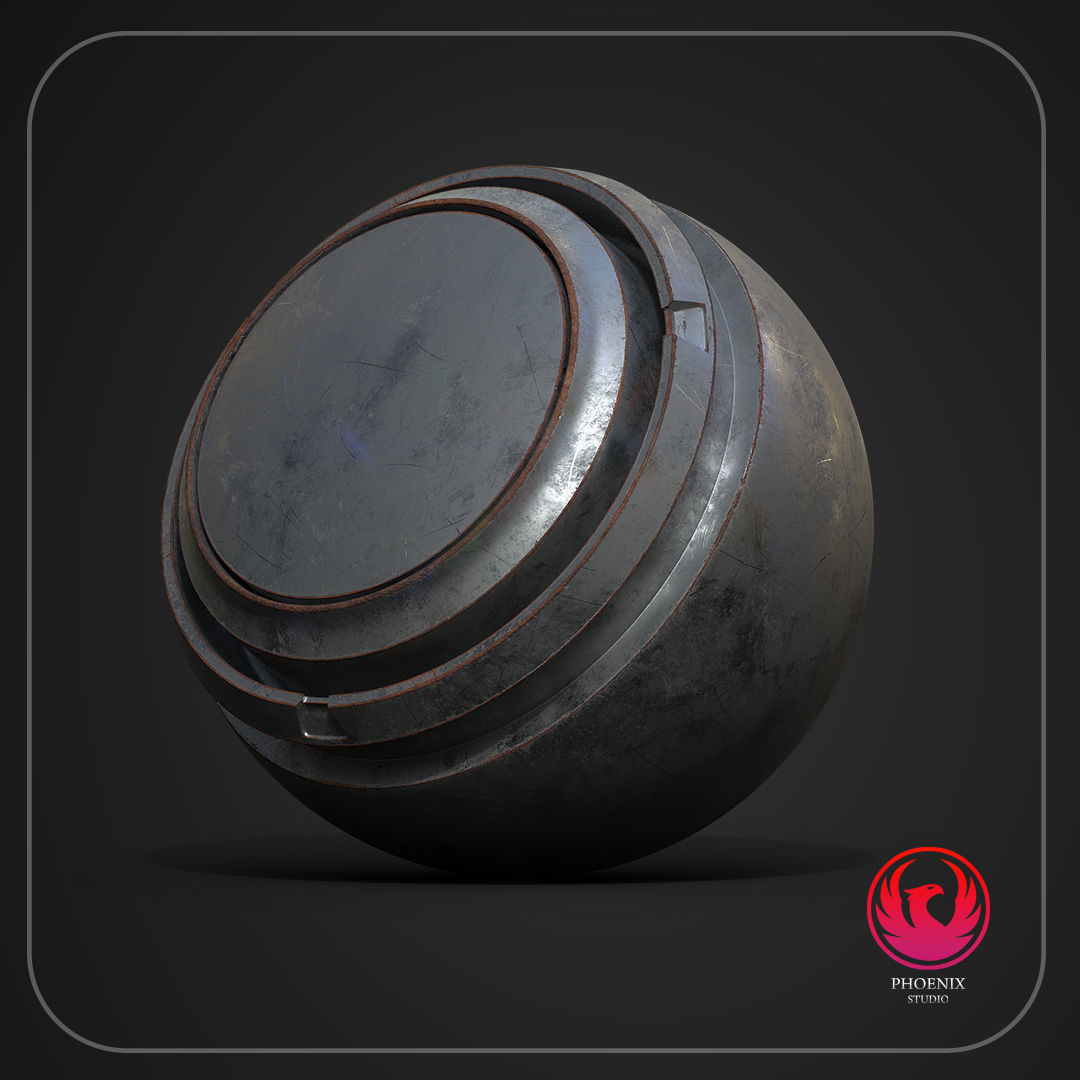 12 Military Weapons Materials Low-poly 3D model_15