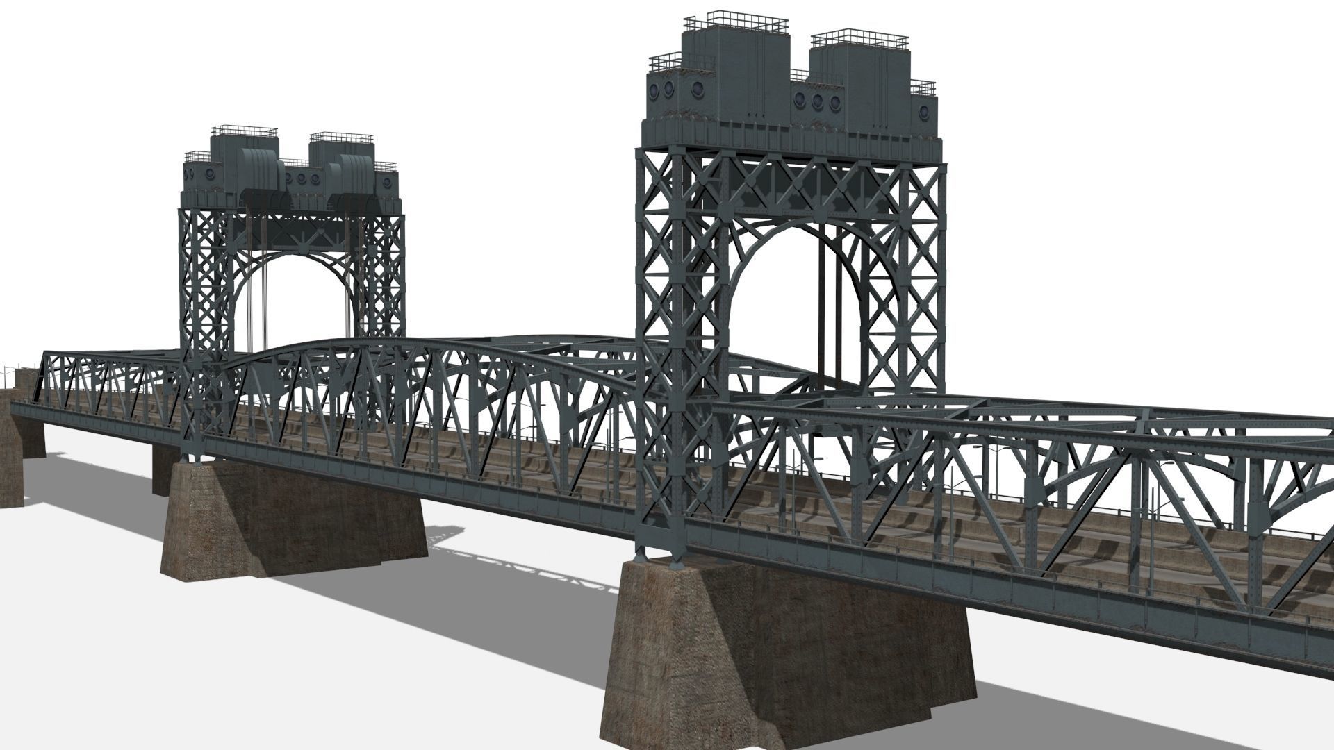 Robert F Kennedy Bridge Low-poly 3D model_3