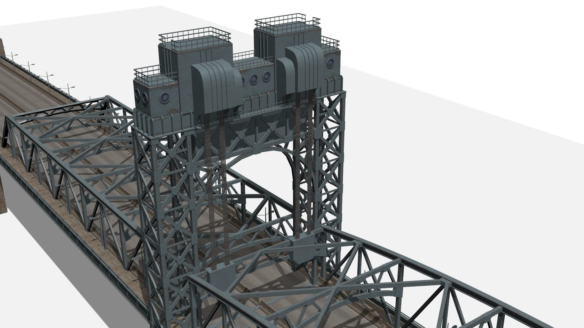 Robert F Kennedy Bridge Low-poly 3D model_7