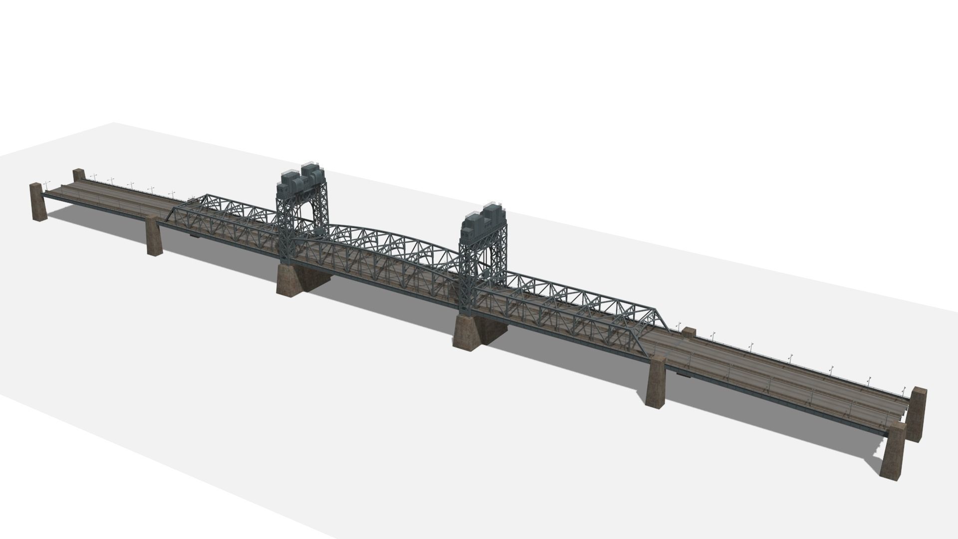 Robert F Kennedy Bridge Low-poly 3D model_8