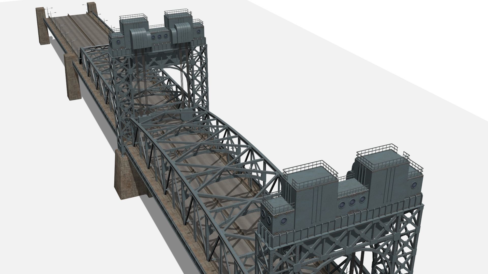 Robert F Kennedy Bridge Low-poly 3D model_6