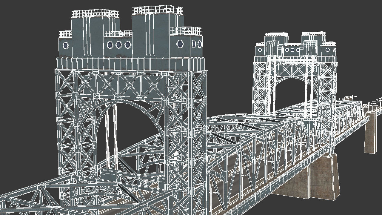 Robert F Kennedy Bridge Low-poly 3D model_10