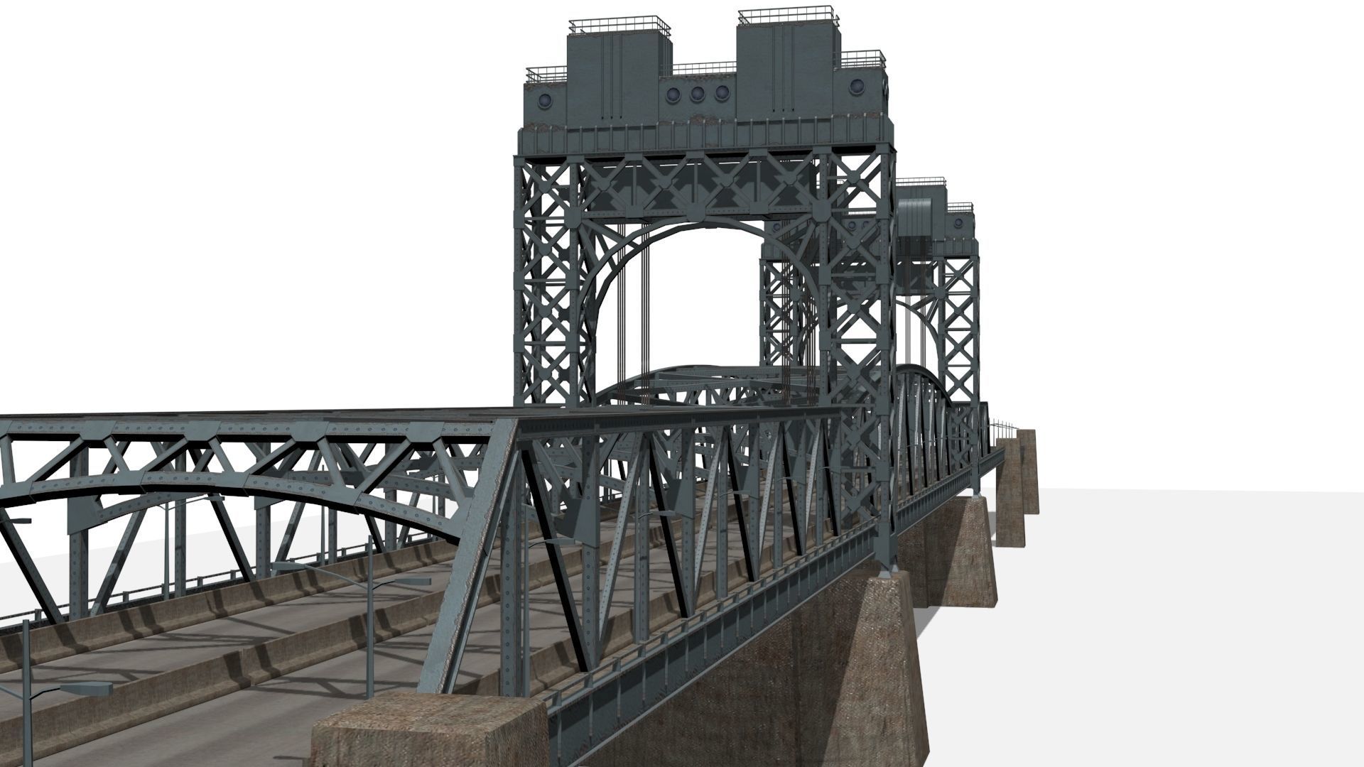 Robert F Kennedy Bridge Low-poly 3D model_1