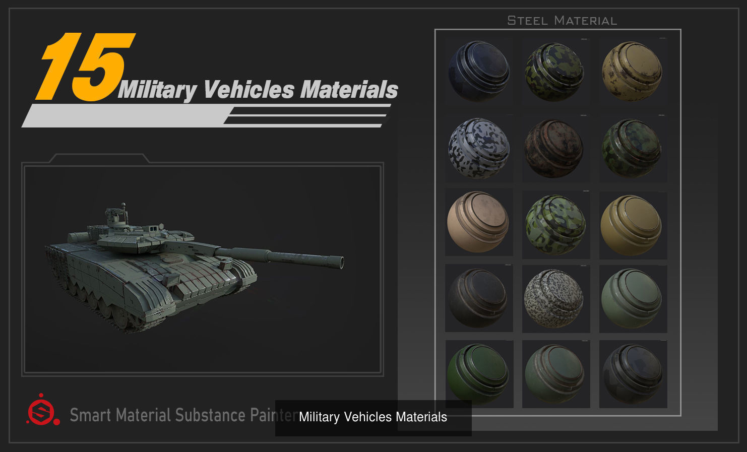Military Equipment Materials Pack 3D Model Collection_2