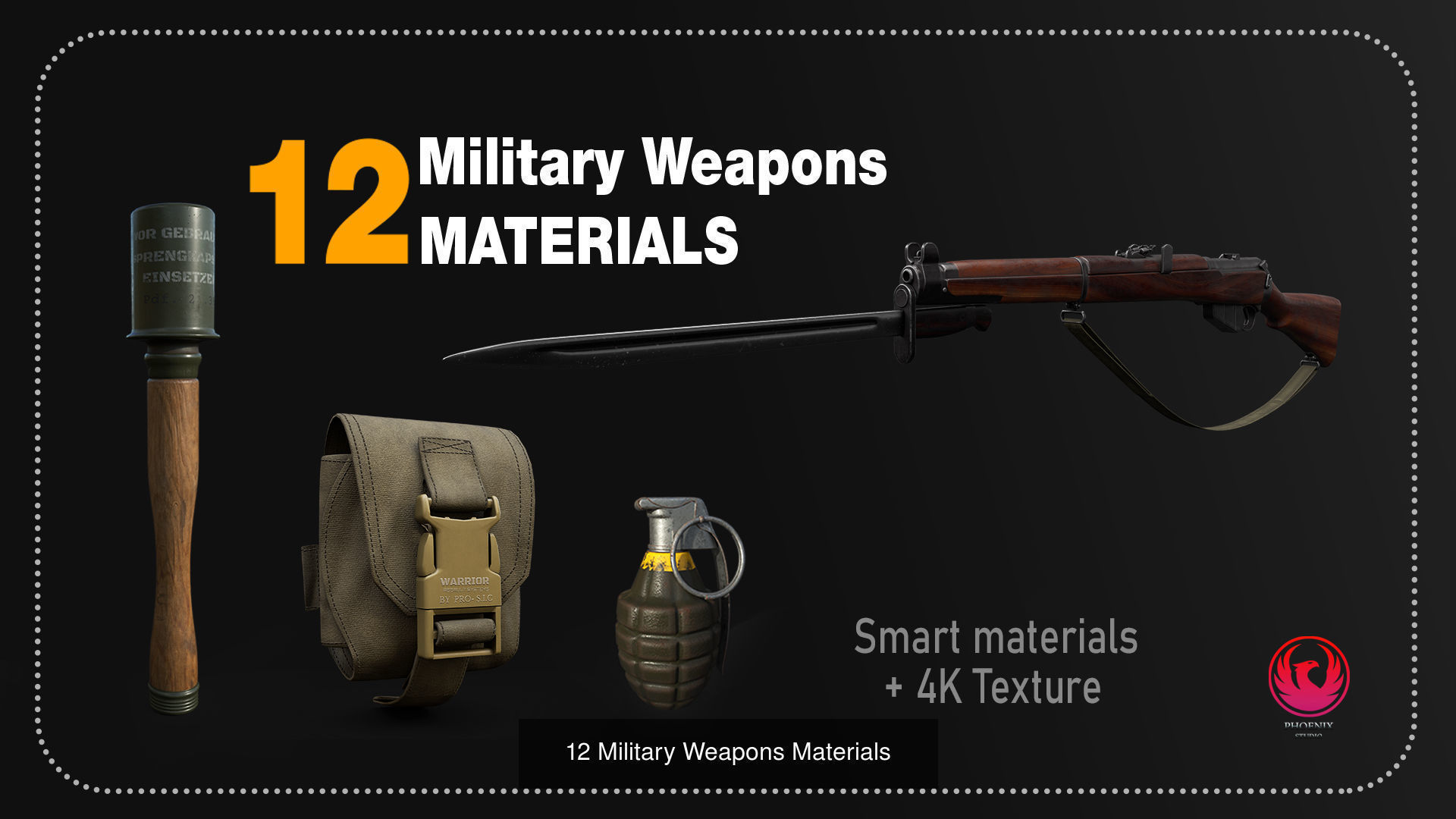 Military Equipment Materials Pack 3D Model Collection_5