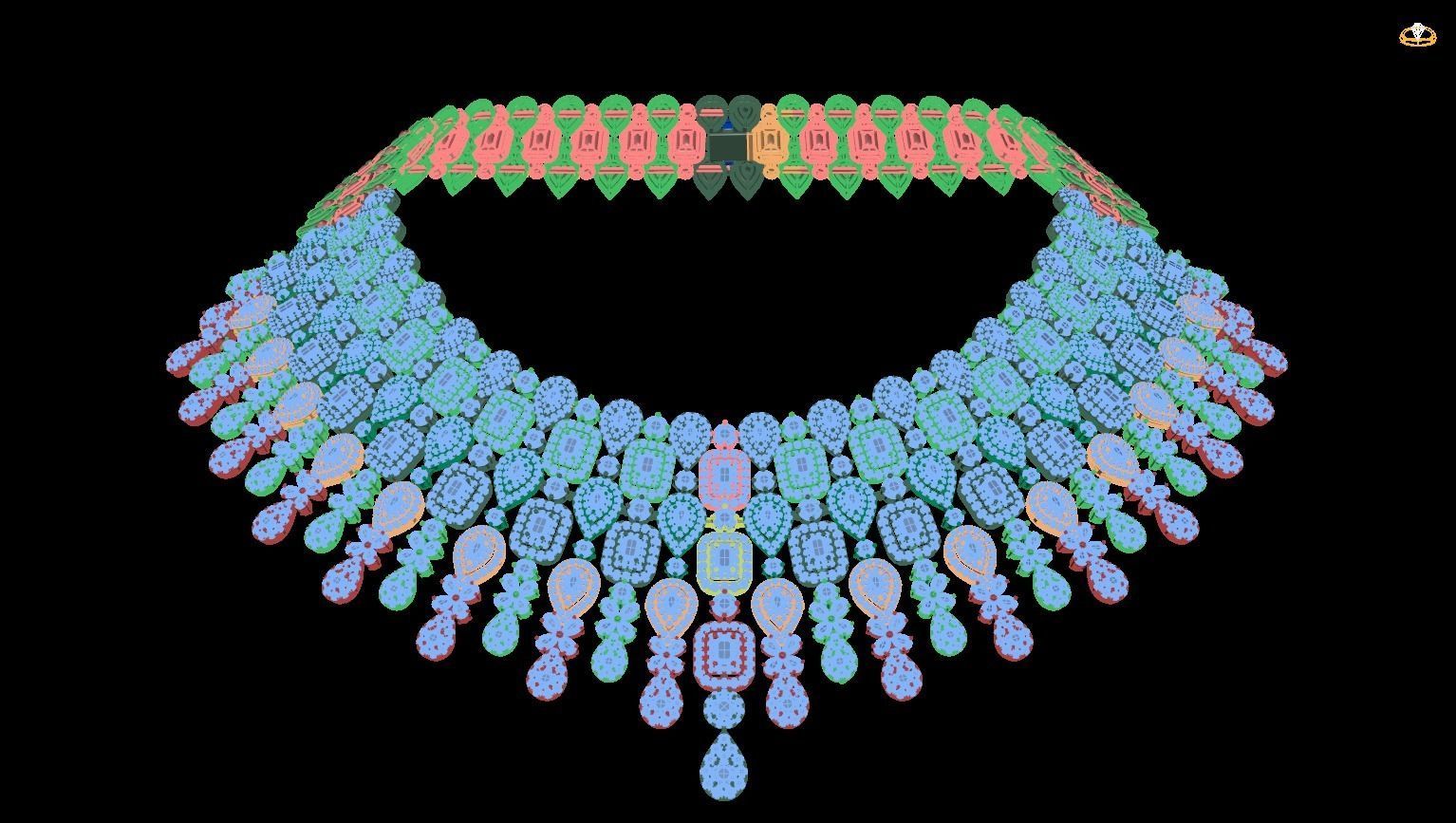 necklaces colorful necklace 3D print model_2