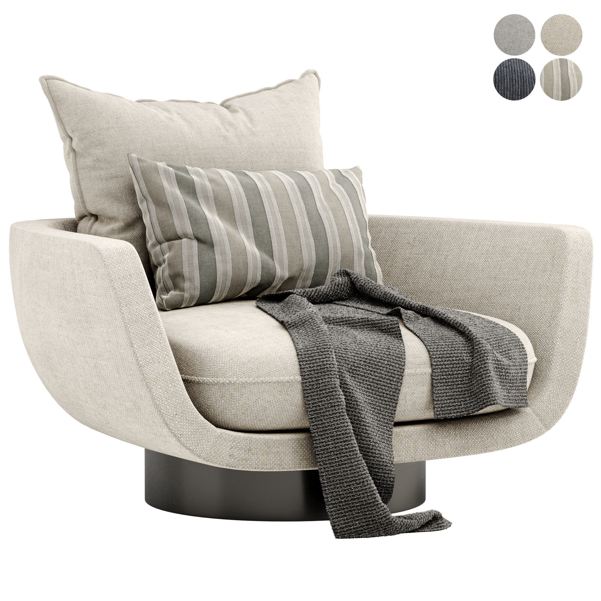 Rua Ipanema lounge chair 3D model_1