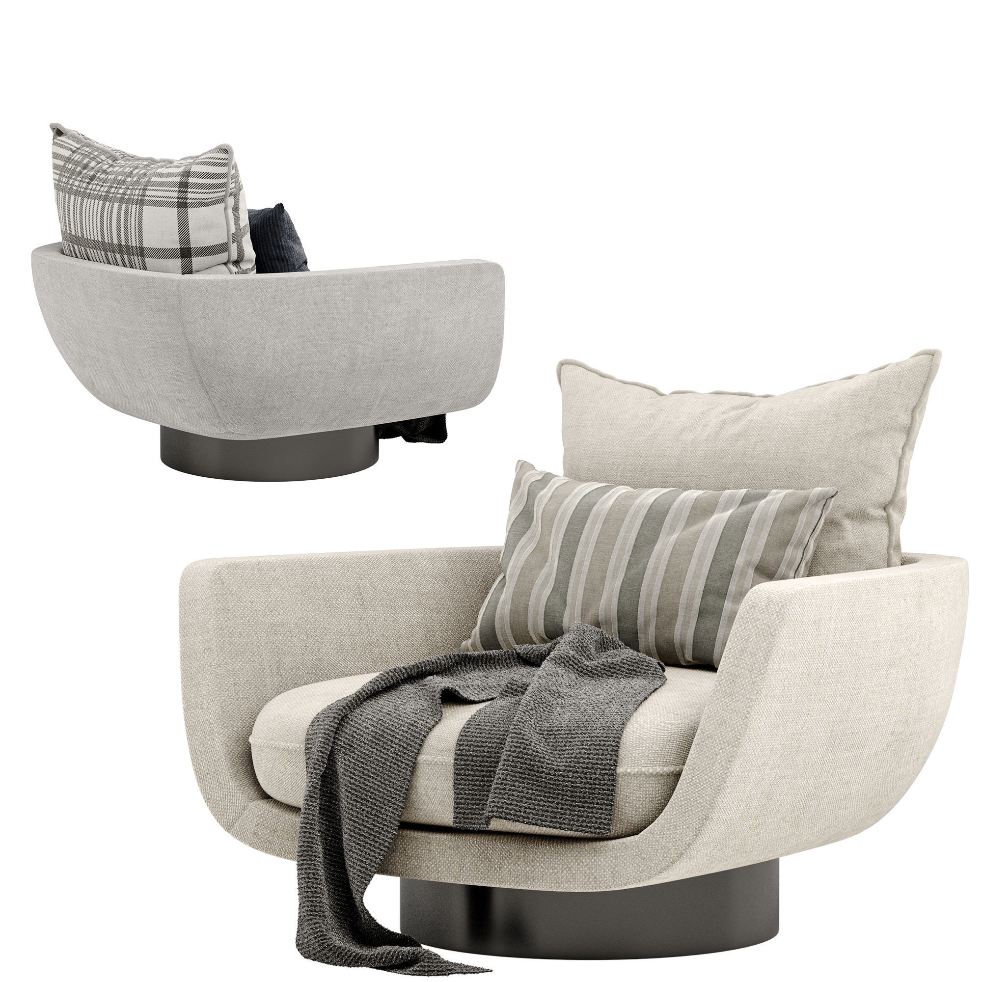 Rua Ipanema lounge chair 3D model_2