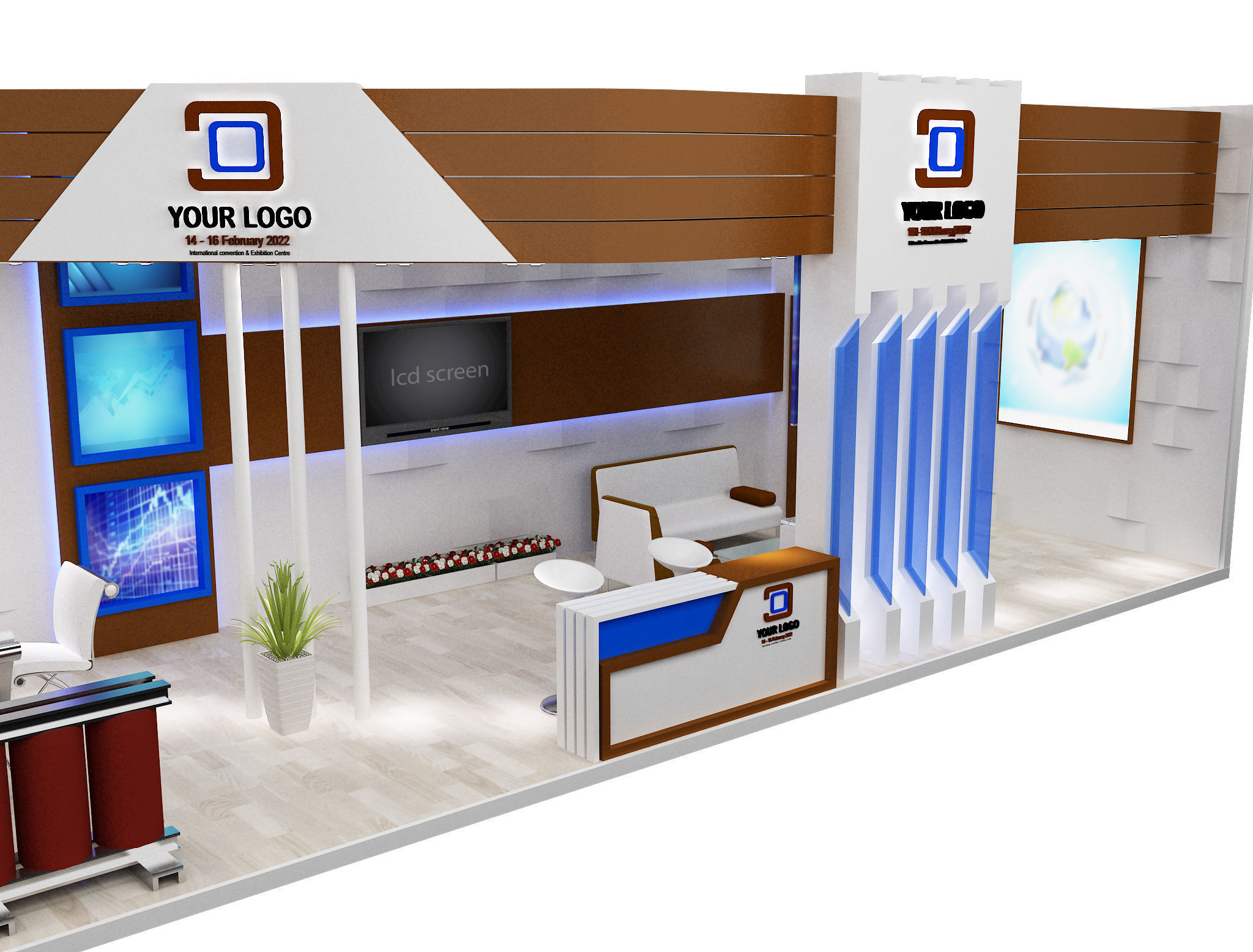 Booth Exhibition Stand a548a 3D model_8