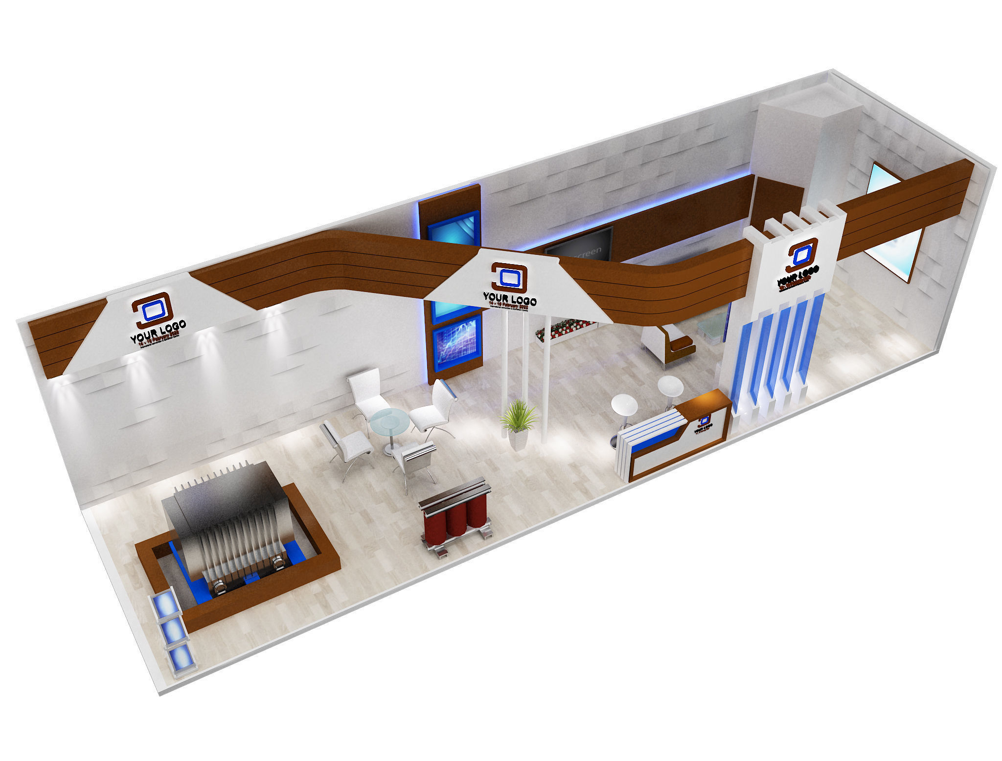 Booth Exhibition Stand a548a 3D model_4