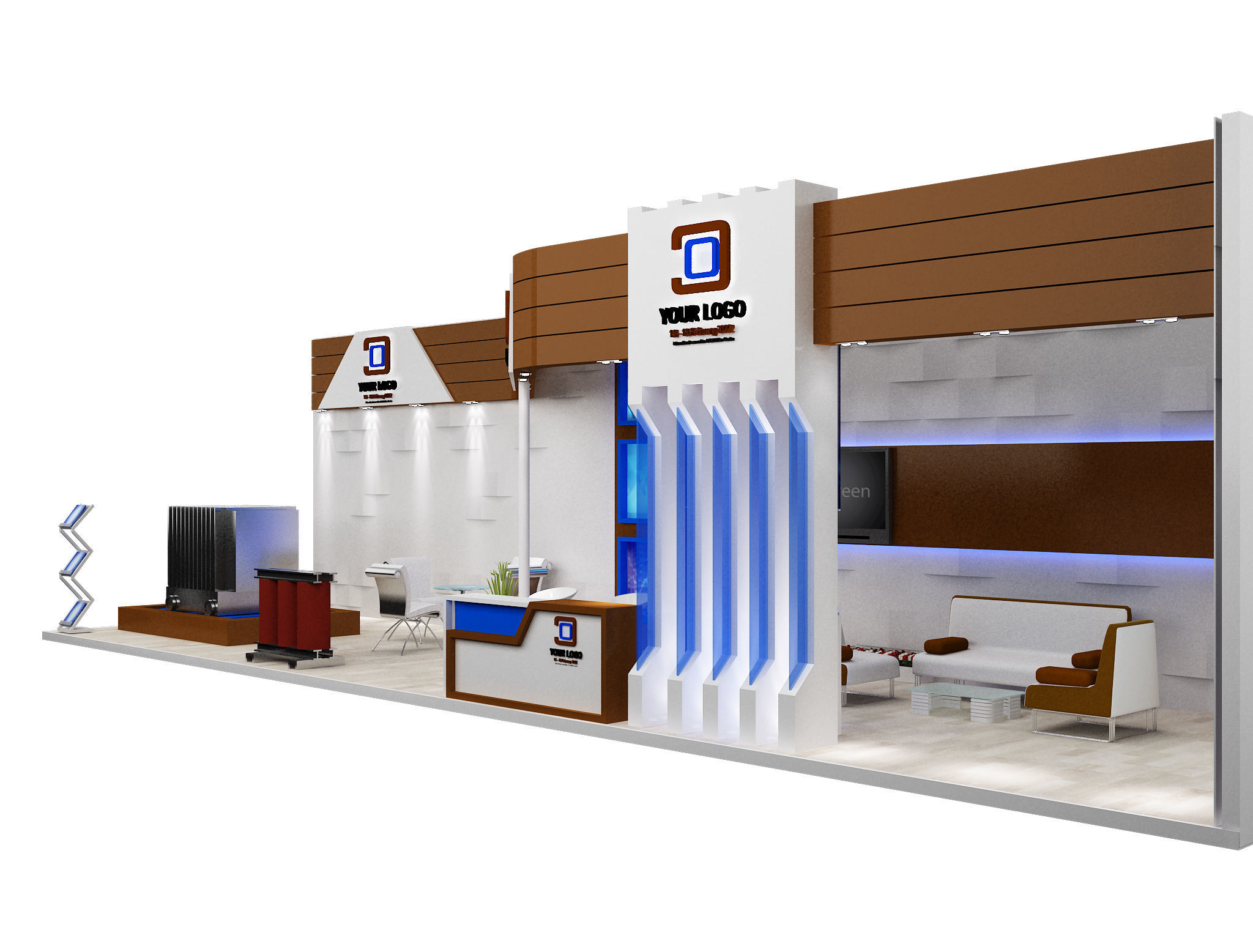 Booth Exhibition Stand a548a 3D model_16