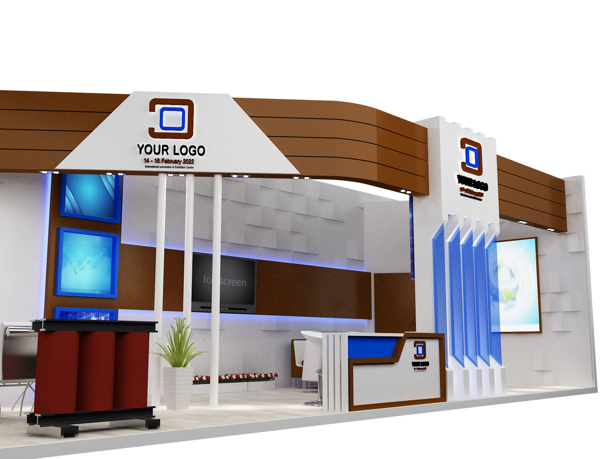 Booth Exhibition Stand a548a 3D model_14