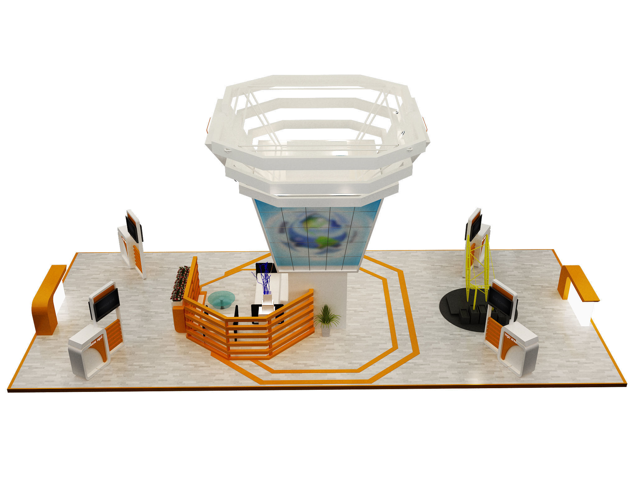 Booth Exhibition Stand a548b 3D model_6