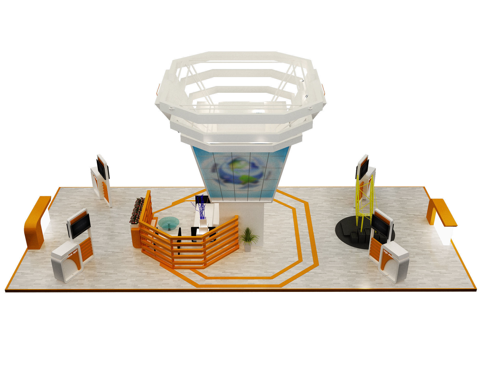 Booth Exhibition Stand a548b 3D model_2