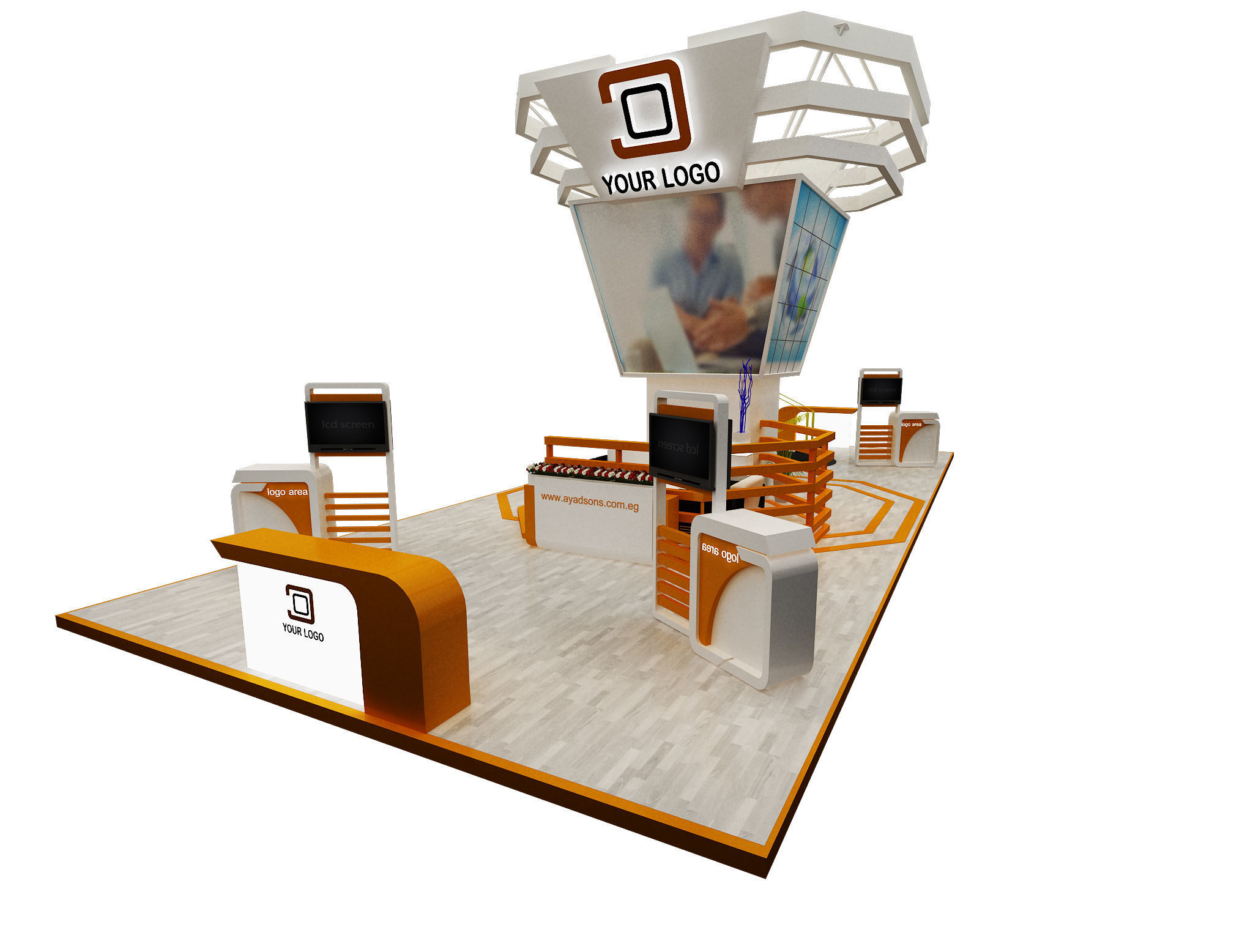 Booth Exhibition Stand a548b 3D model_14