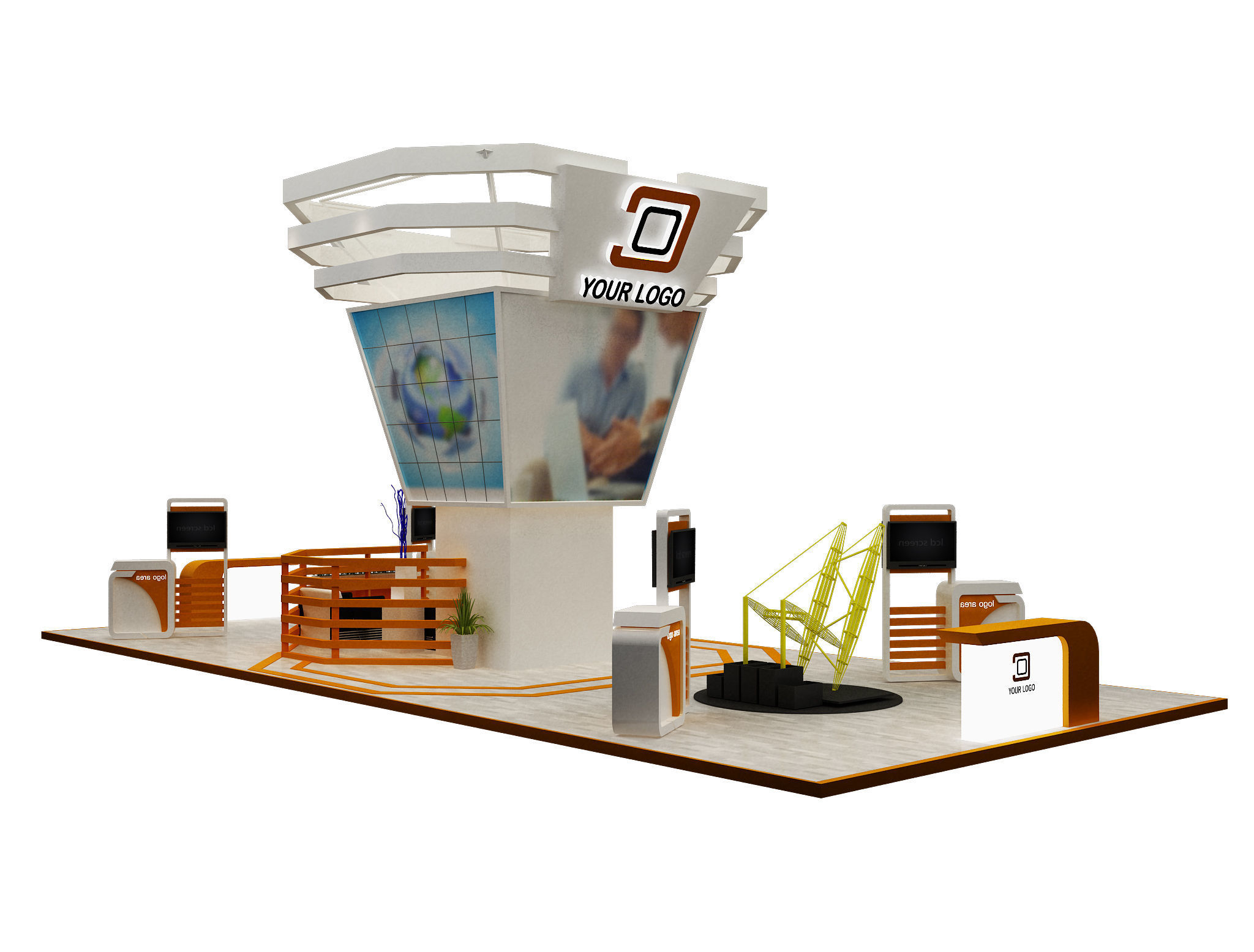 Booth Exhibition Stand a548b 3D model_8