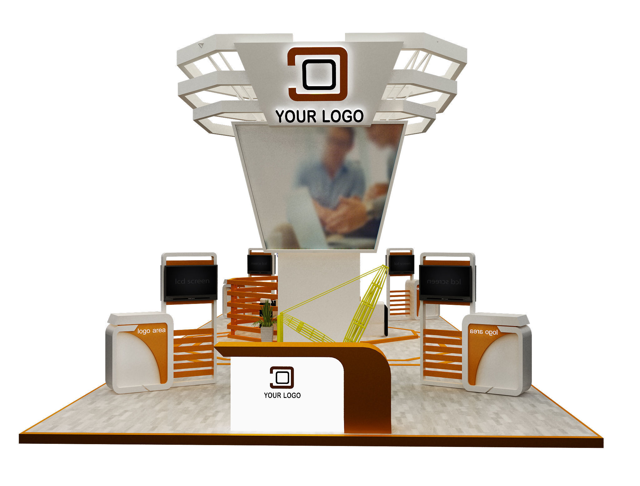 Booth Exhibition Stand a548b 3D model_10