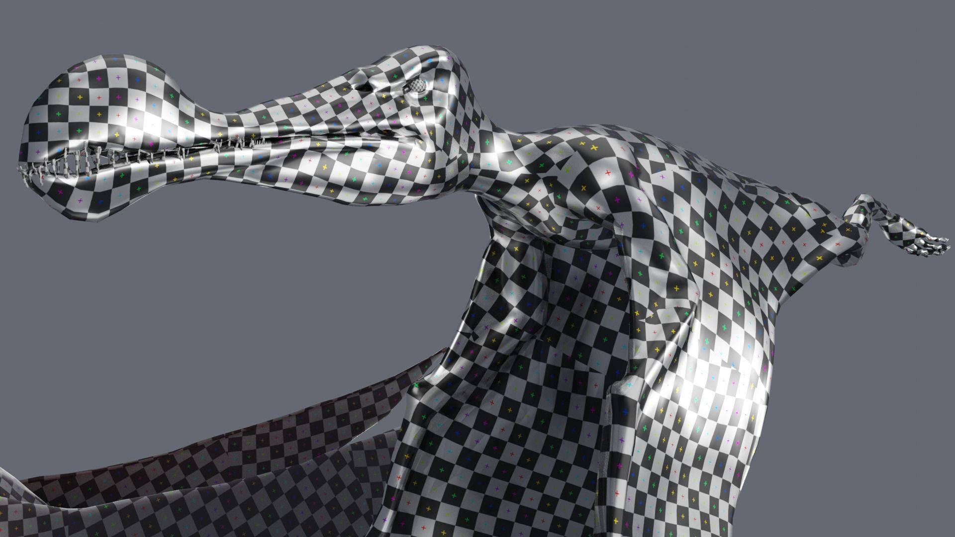 Dinosaur Tropeognathus dinosaur flying Low-poly 3D model_20